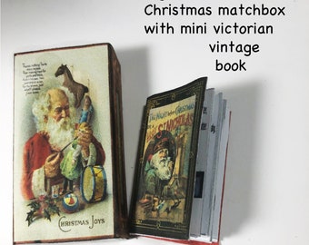 printable miniature the night before christmas book and 1x2 inch matchbook for storage cute miniature christmas gift or fun holiday project