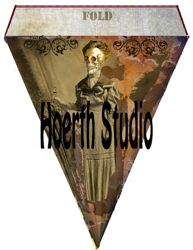 Printable halloween Gothic party banners bunting or just fun decor macabre gothic flags large size