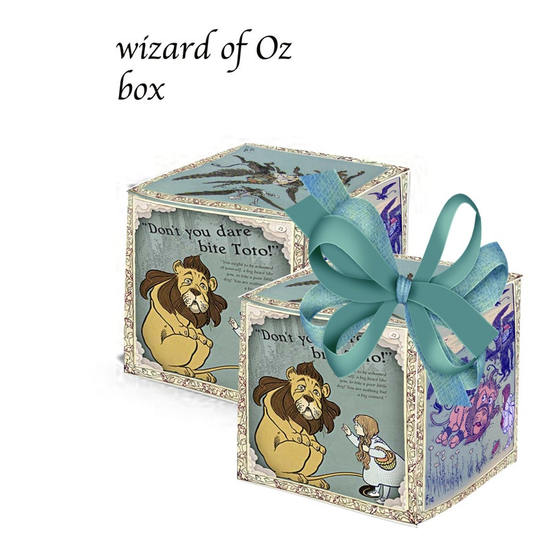 Printable Wizard of Oz DIY Gift Box Party Favor DIY Instant Etsy