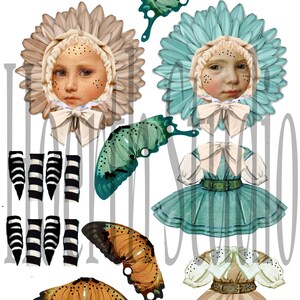 Printable Scrapbook Flower Fairies Paper Dolls With Scrapbook Pockets ...