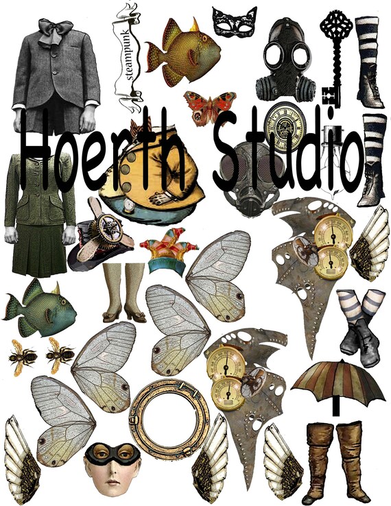 printable victorian garden fairy collection PNG file clip art paper dolls  great for cards journal creating scrapbook and many uses ephemera