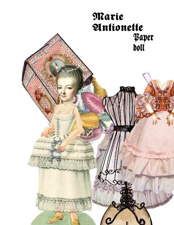 marie antoinette paper dolls