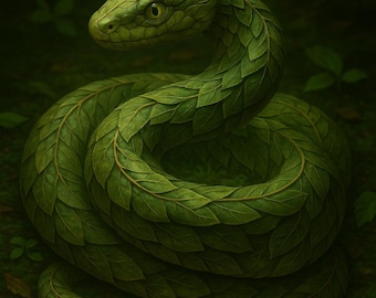 V || リーフサーペントスピリットコンパニオン、アストラルガイド、ファミリア、変容、再生と成長、占い、