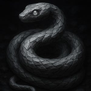M || Stone Serpent Spirit Companion, Astral Guide, Familiar, Transformation, Rebirth and Growth, Divination,