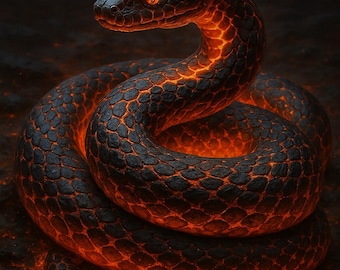 K || Magma Serpent Spirit Companion, Astral Guide, Familiar, Transformation, Rebirth and Growth