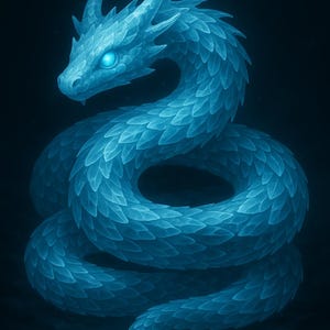 S || Horned Serpent Spirit Companion, Astral Guide, Familiar, Transformation, Rebirth and Growth, Divination, spirit of tides