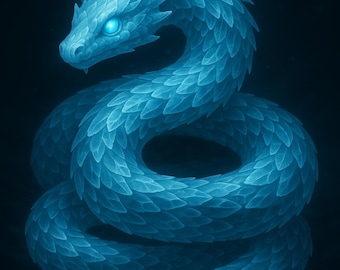 S || Horned Serpent Spirit Companion, Astral Guide, Familiar, Transformation, Rebirth and Growth, Divination, spirit of tides