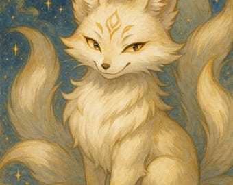T || Kitsune Spirit Companion, Spirit of joy and trickster, moonlight, divination, divinity