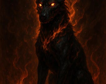 D || Hellhound Spirit Companion, Astral Protector, Spirit of fire and brimstone, Familiar,
