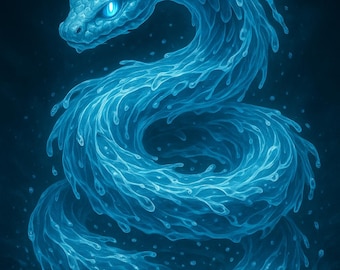 T || Water Serpent Spirit Companion: Astral Guide for Transformation & Divination