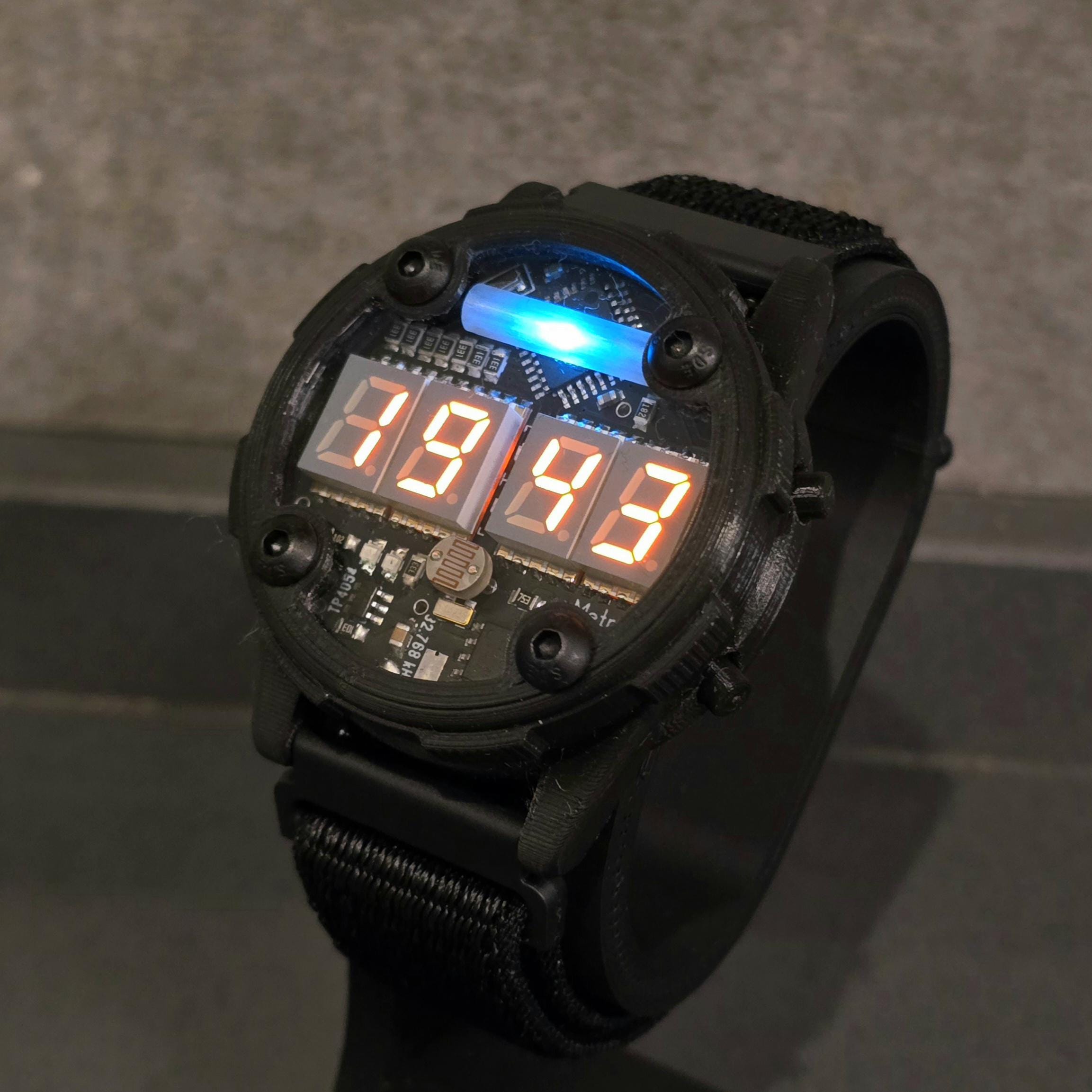 Metro 2033 Inspired LED Watch – Cyberpunk Digital Handmade