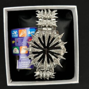Custom Spiked Casio Watch – Handmade Y2K Punk Style Timepiece
