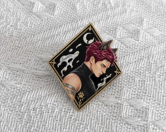 Valko Wolf Moon Enamel Pin, Love and deepspace Enamel Pin, Gift for Fans