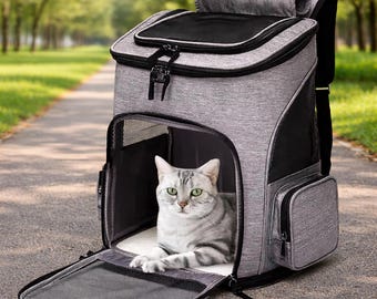 Luxury Cat Carrier Tote with Safety Buckles Cat Carrier Backpack, Cat Hammock Bed Cat Furniture Multifunction Small Dog Carrier Crossbody