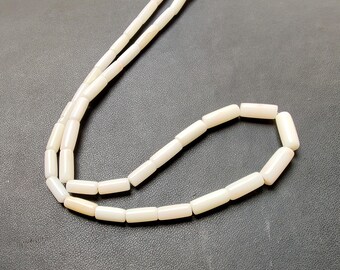 Perline tubolari di corallo bianco: pietra preziosa giapponese per la creazione di gioielli