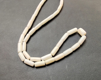 Perline tubolari di corallo bianco giapponese: creazione di gioielli con pietre preziose