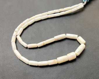 Perline tubolari di corallo bianco: pietra preziosa giapponese per la creazione di gioielli
