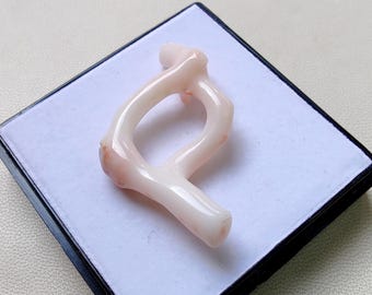 Ramo di corallo giapponese, bastoncino di pietra preziosa lucidato, creazione di gioielli (38 x 23 mm)