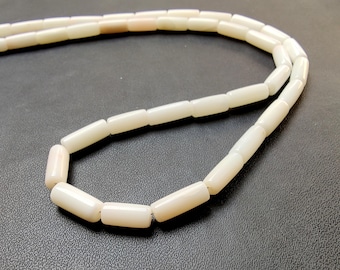 Perline tubolari di corallo bianco giapponese AAA+: pietre preziose per la creazione di gioielli