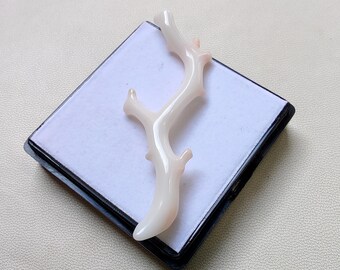 Natural Japanese Coral Branch, Polished Gemstone Stick (61x24 mm)