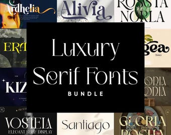 Pacchetto di 50 font Serif di lusso