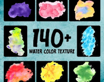 140 Aquarell Texture Digitale Papiere | Hochauflösende PNGs | Aquarell Hintergründe für Design, Scrapbooking & Printables