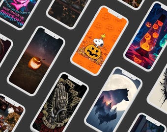 Sfondo di Halloween per telefono 4K / Spettrale (download istantaneo JPG)