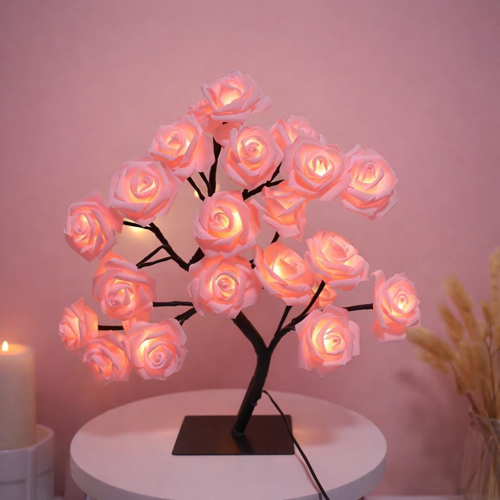 Nfjf Rjrj Rose Tree LED Table Lamp – Warm White Fairy Light, USB Powered - Etsy