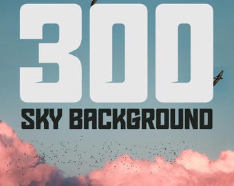 300 sovrapposizioni del cielo al tramonto / Fotografia, Photoshop (download immediato)