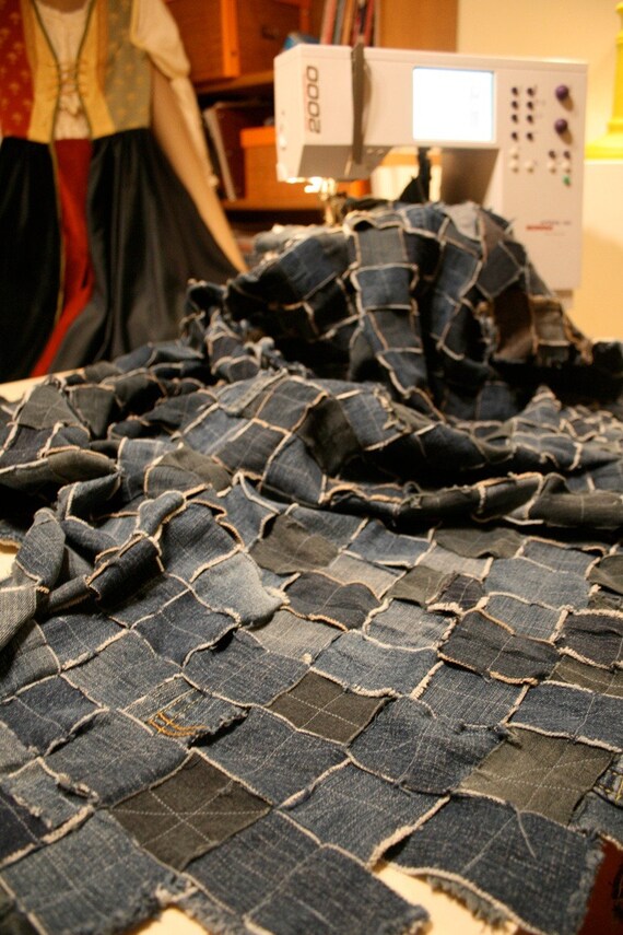 Items similar to Woven Denim Blanket Easy Sew Pattern on Etsy