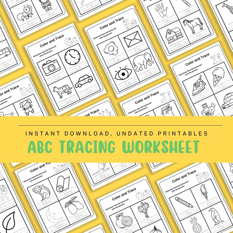ABC Alphabet Tracing Worksheets for Kids | Letter Printable Preschool ...