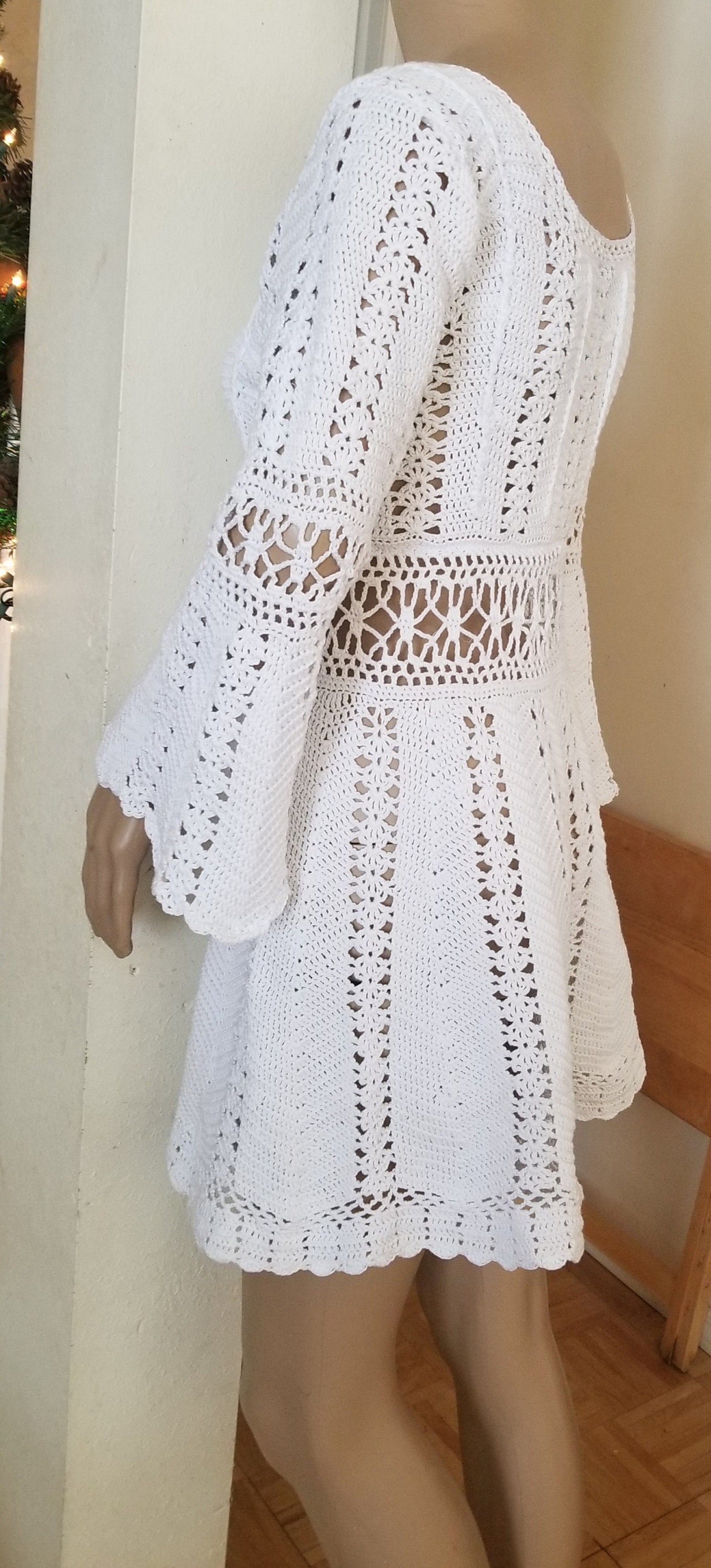 Crocheted Medieval Long Sleeve Tunic/dress MADE to ORDER - Etsy