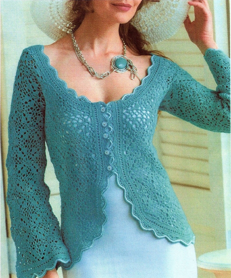 Elegant Crocheted Lace Jacket Made to Order Etsy
