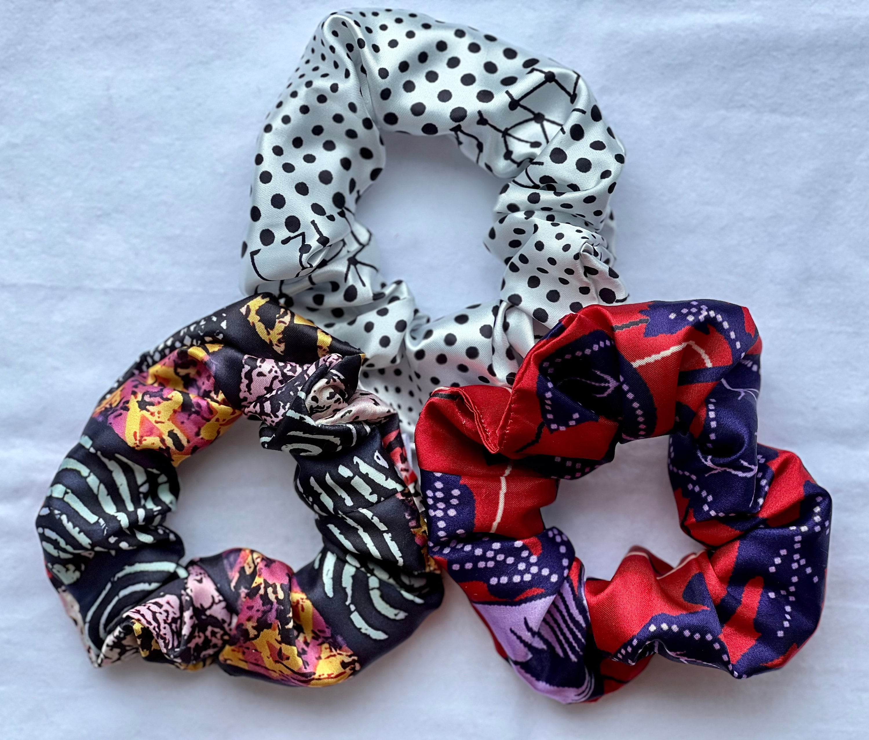 Satin African Scrunchies | Satin Scrunchies | Silky Ankara  display picture 3
