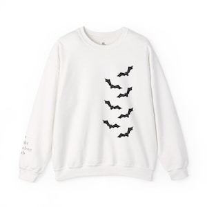 Flying Bats Halloween Sweatshirt, Scary Bat Graphic Pullover, Halloween Costume, Gothic Unisex Jumper, Creepy Halloween Top, Spooky Sweater,