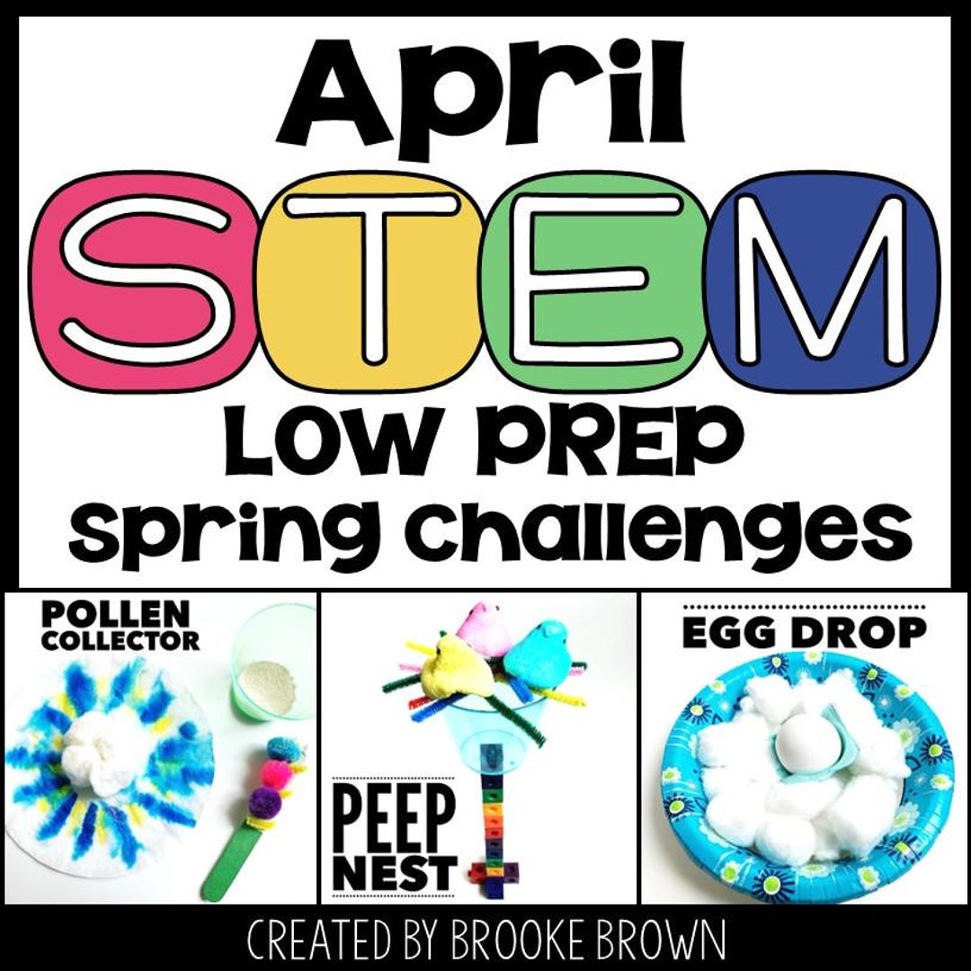 Easter Spring STEM Activities & Challenges - April - Peep Bird Nest ...