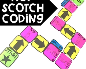 Hop Scotch Coding Game: Unplugged Programming for Kids (Google Slides Included)