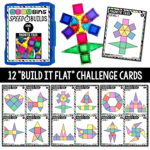 Magnetic Tiles STEM Challenge Cards: Speed Builds, Puzzle Activities ...