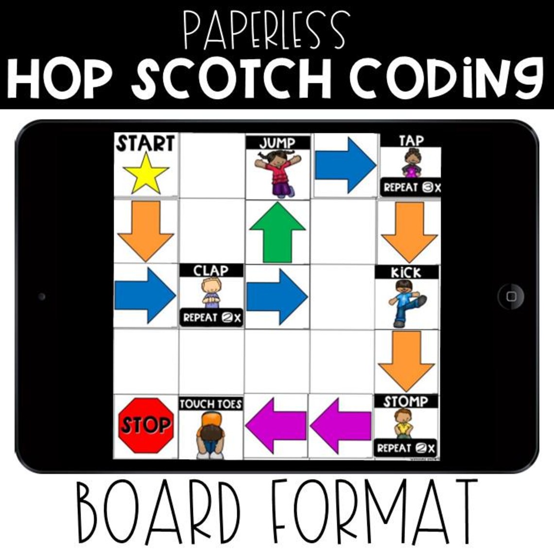 Hop Scotch Coding Game: Unplugged Programming for Kids (google Slides ...