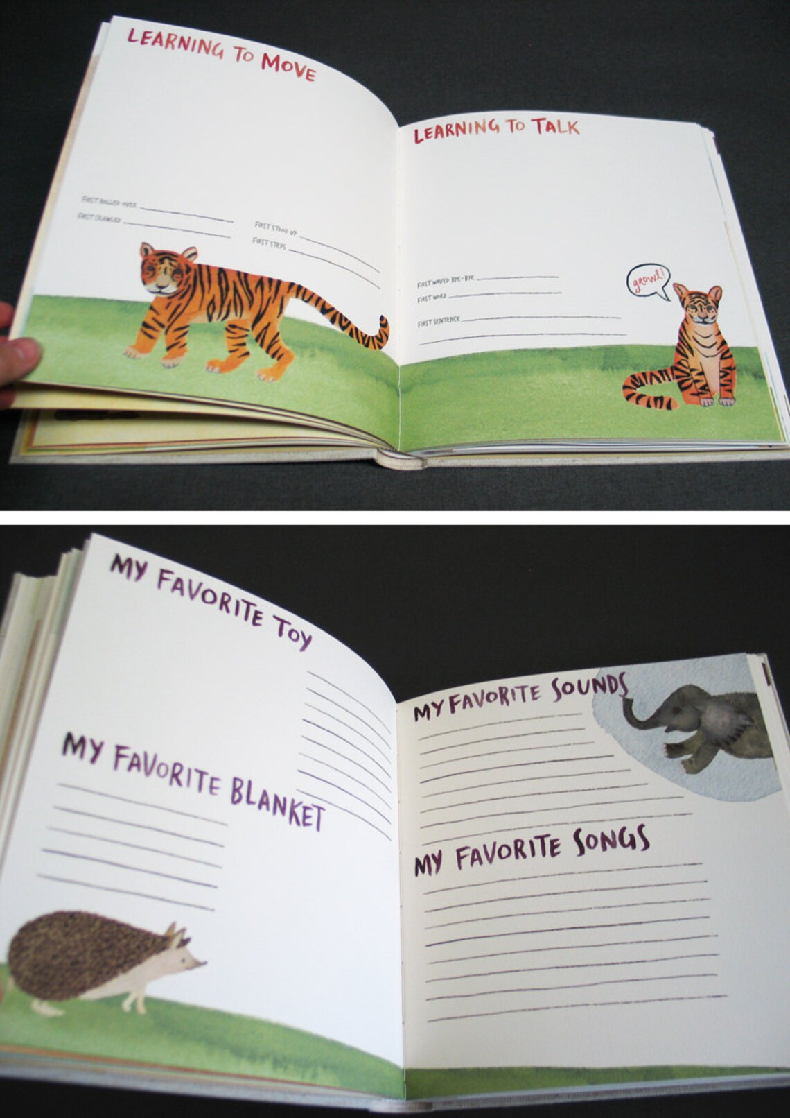 Handmade Animal Themed Baby Book for Photos and Memories With Etsy