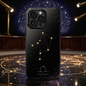 Libra Zodiac Phone Case, Tough Phone Cases, Astrology Gifts, Celestial Decor, Star Sign Protection, Unique Phone Accessories