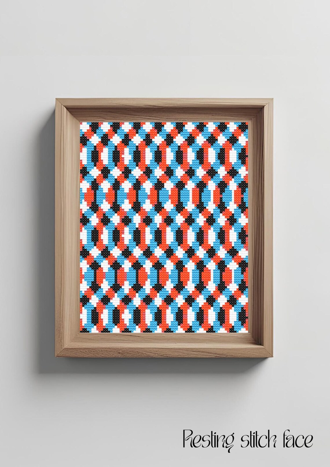 Paralax Static Pattern Geometric Parallax Cross Stitch Pattern | Optical Illusion Abstract ...