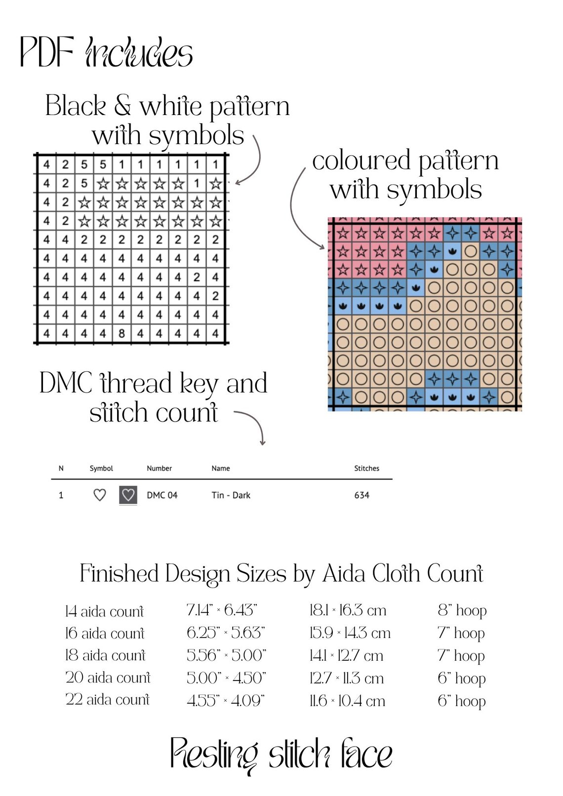 Paralax Static Pattern Geometric Parallax Cross Stitch Pattern | Optical Illusion Abstract ...