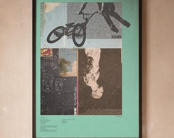 Póster retro de BMX | Arte mural deportivo de los 90 | Decoración vintage para la habitación de un ciclista