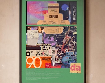 Póster retro de baloncesto | Arte mural deportivo de los 90 | Decoración vintage para habitaciones