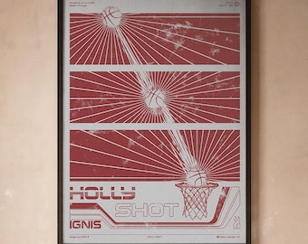 Póster de baloncesto | Arte mural deportivo de mates | Decoración de atletas