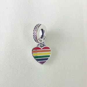Colgante Pandora 925 Corazón Arcoíris Orgullo