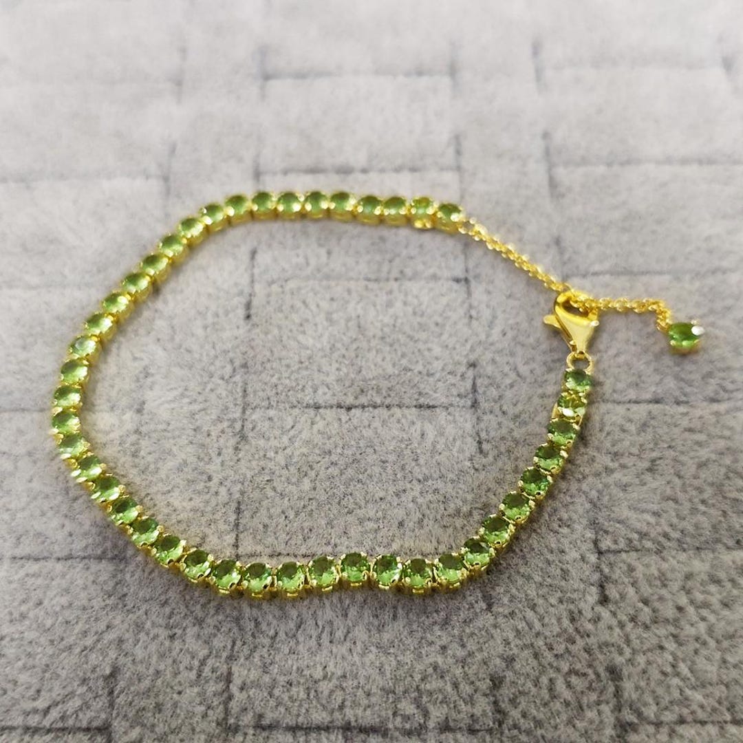 Springling Pandora Sparkling Green Tennis Bracelet - Etsy