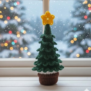 Schema per albero di Natale all'uncinetto a 5 strati, amigurumi natalizi (PDF)