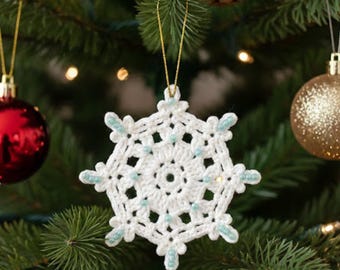 Christmas Snowflake Crochet Pattern, Snowflakes Ornament Crochet, PDF Easy Winter Decor